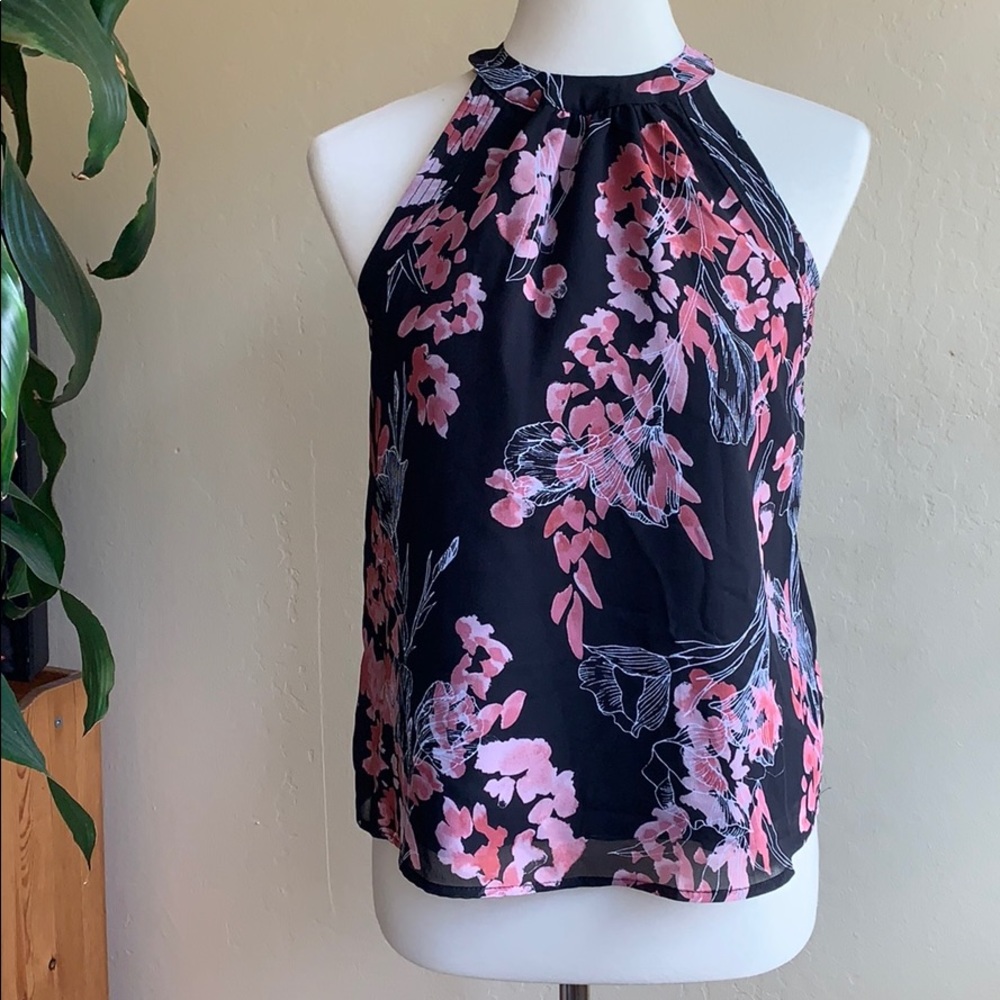 Floral Print Halter Neck Top